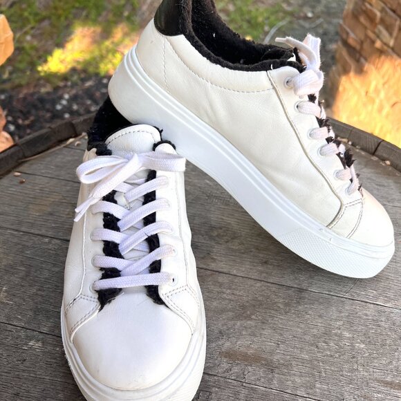 SCHUTZ - Kristin - White Leather - Faux Fur Lined - Size 9 - Picture 1 of 11